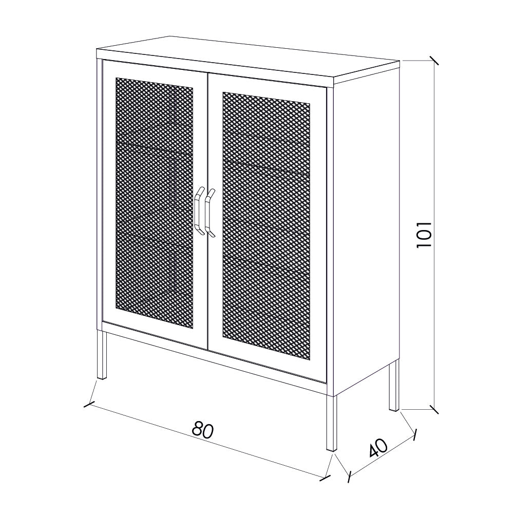 Estante Folk Cabinet Blanco Mate