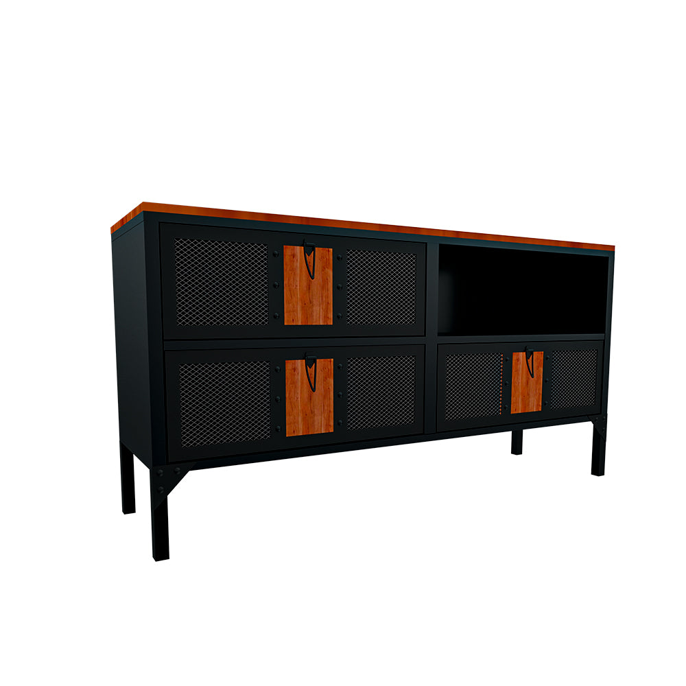 Rack Tv Classic Roots Negro Mate