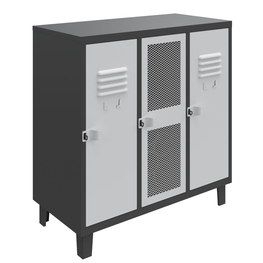 Bar Rock Bicolor Cuerpo Negro Puertas Blancas