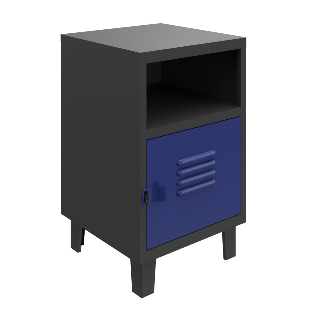 Velador Classic Bicolor Cuerpo Negro Puerta Azul