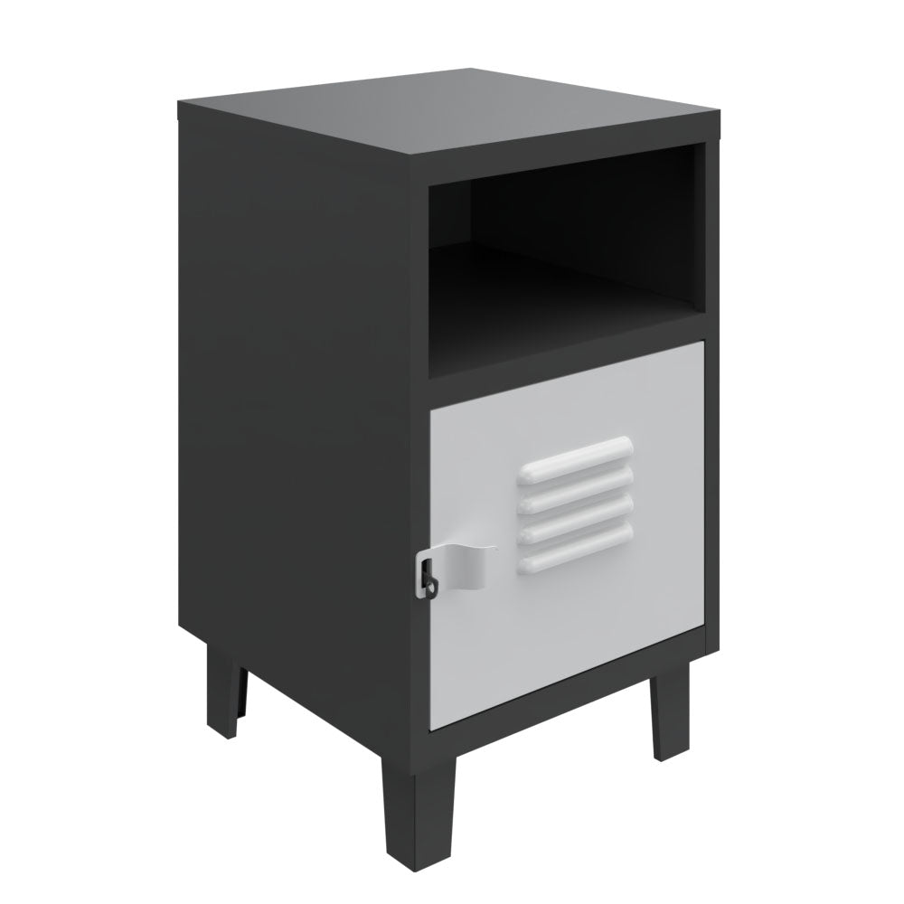 Velador Classic Bicolor Cuerpo Negro Puerta Blanca