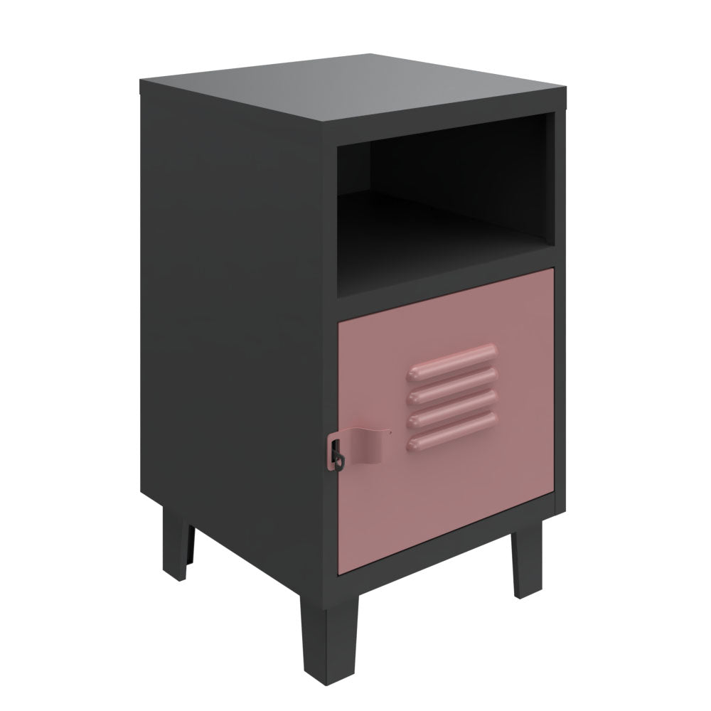 Velador Classic Bicolor Cuerpo Negro Puerta Rosada