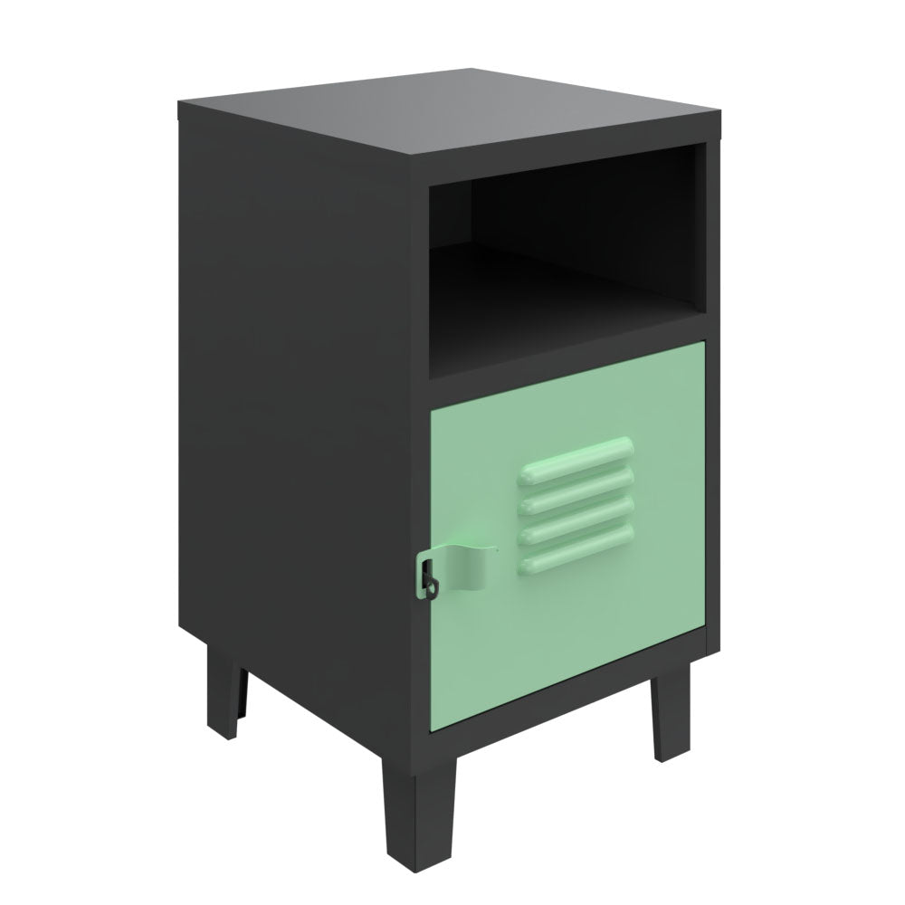 Velador Classic Bicolor Cuerpo Negro Puerta Verde Menta