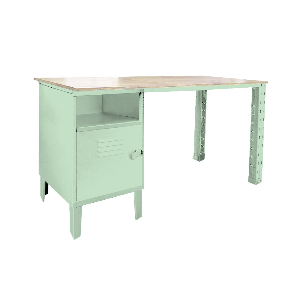 Escritorio Estante Industrial Verde Menta