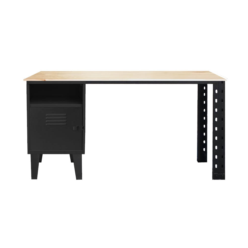 Escritorio Estante Industrial Negro Mate