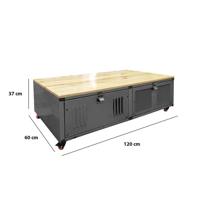 Mesa de Centro Rock Wood Acero Lacado