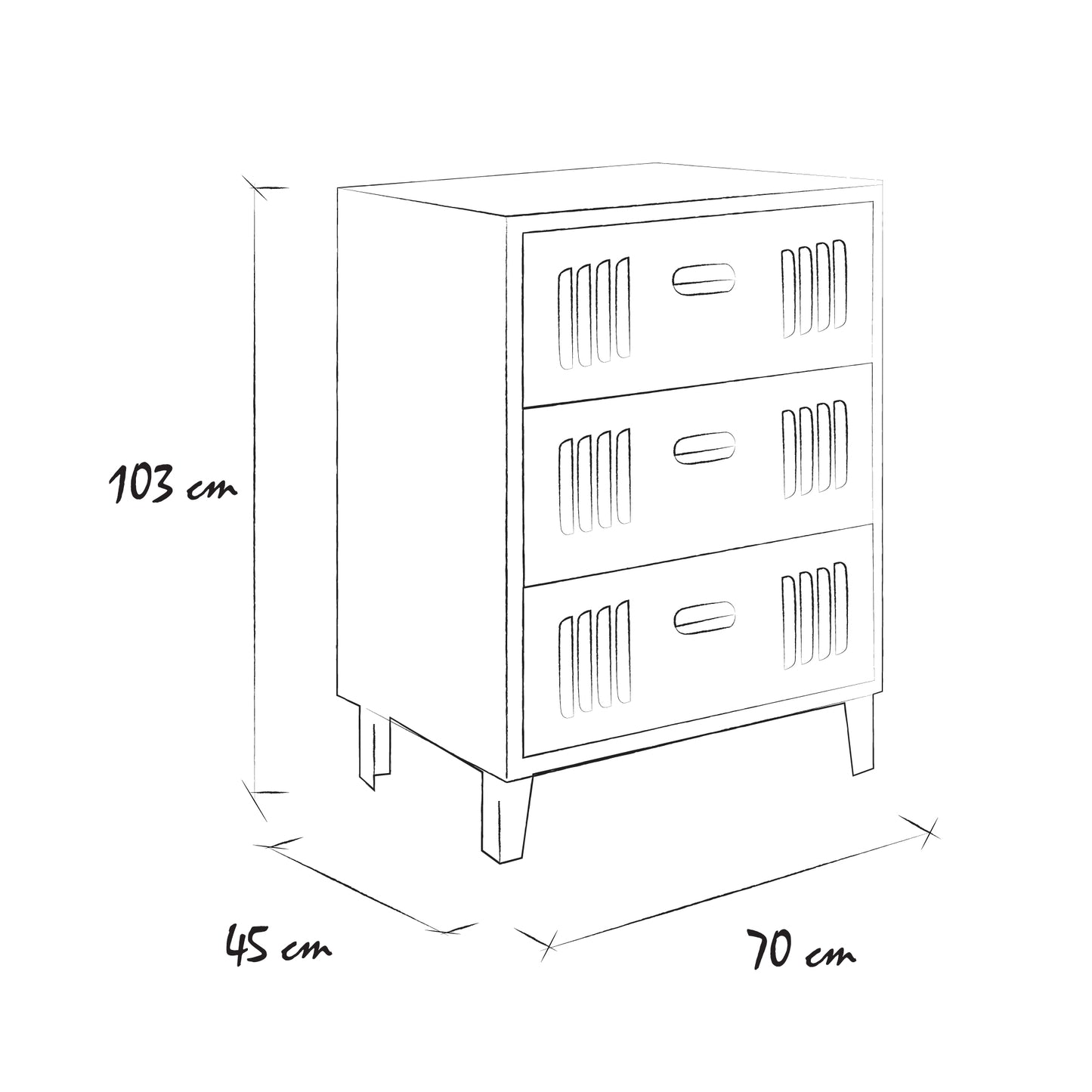 Cómoda Classic Negro Mate