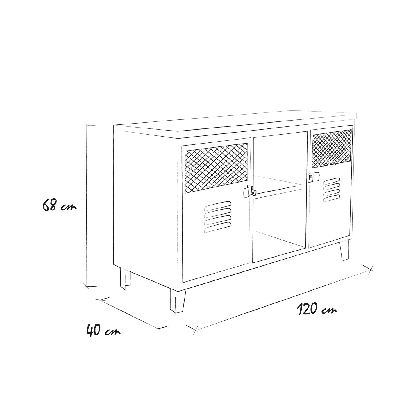 Rack TV Rock Blanco Mate