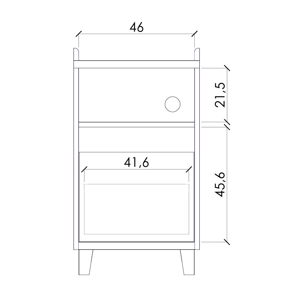 Rack Vinilo Folk Cabinet Negro mate