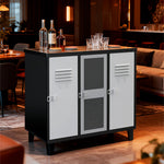 Bar Rock Bicolor Cuerpo Negro Puertas Blancas