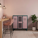 Bar Rock Bicolor Cuerpo Negro Puertas Rosadas