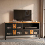 Rack Tv Classic Roots Negro Mate