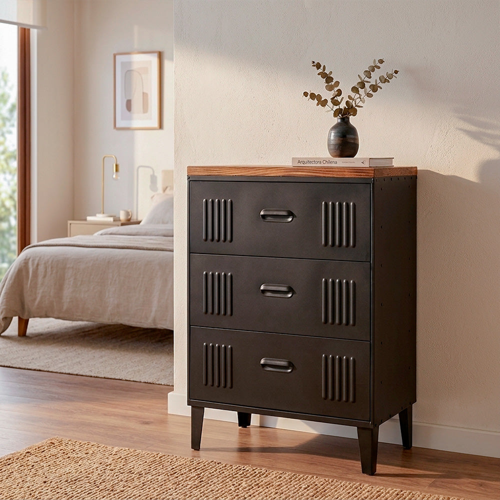 Cómoda Classic Wood Negro Mate