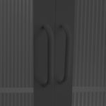 Estante Ribbed Glass Cabinet Negro Mate