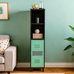 Estante Rock Bicolor Cuerpo Negro Puerta Verde Menta