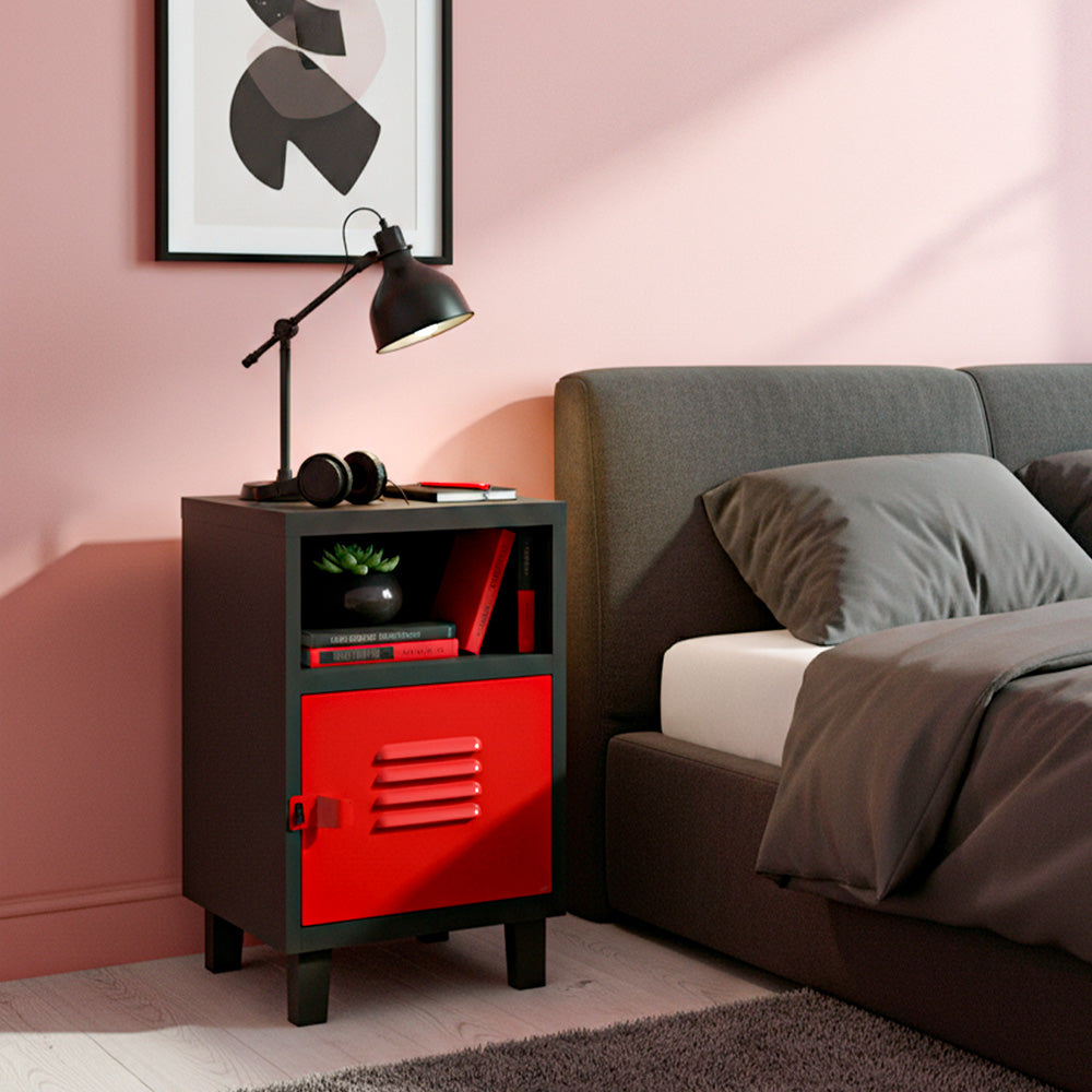 Velador Classic Bicolor Cuerpo Negro Puerta Roja