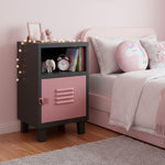 Velador Classic Bicolor Cuerpo Negro Puerta Rosada