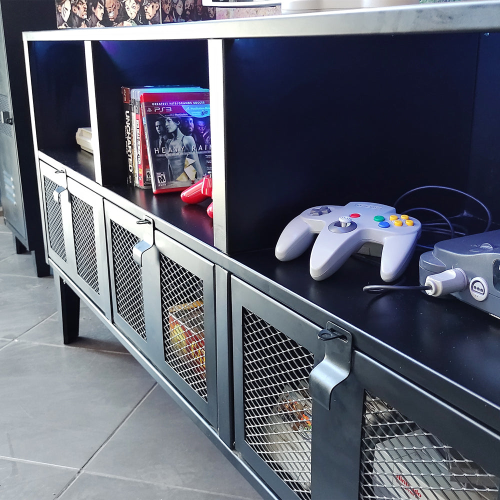 Rack TV Gamer Negro Mate - Rockers