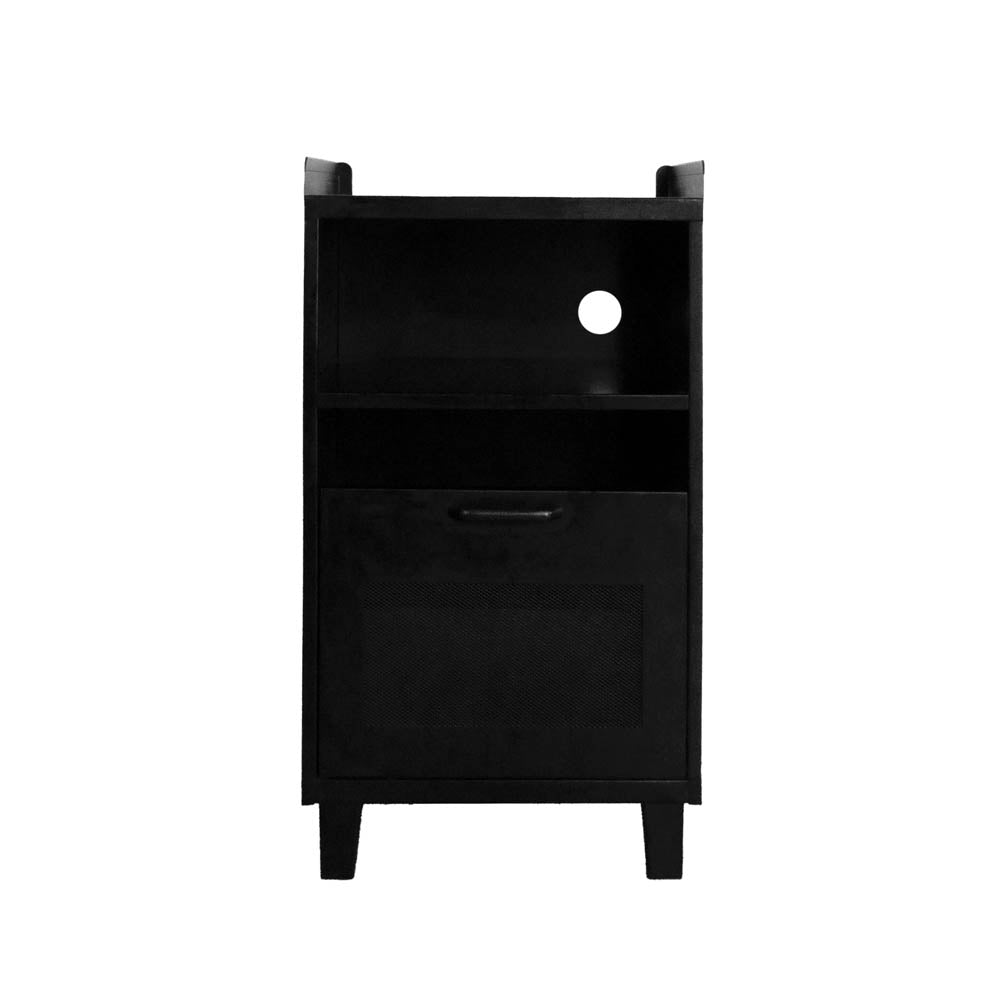 Rack Vinilo Folk Cabinet Negro mate