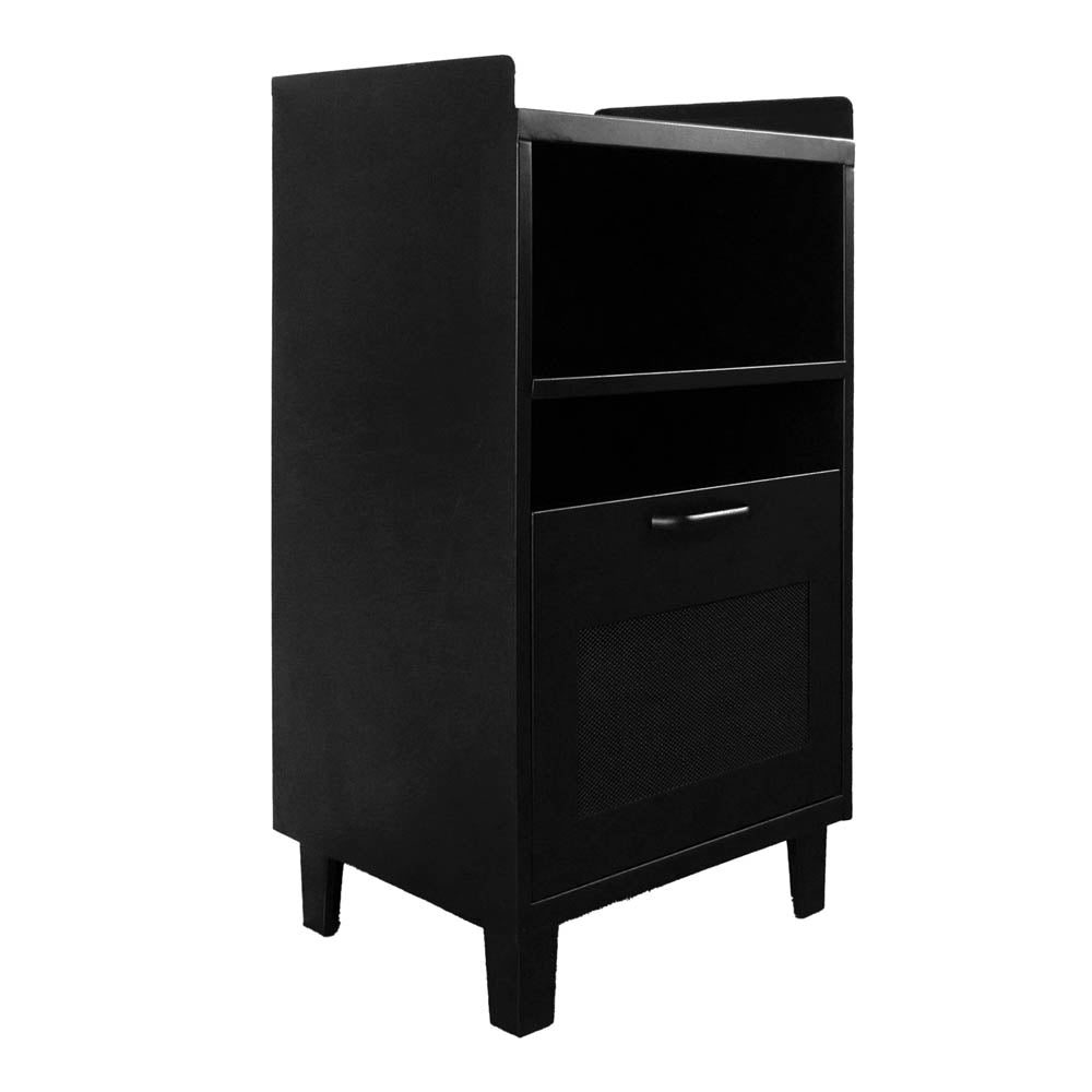 Rack Vinilo Folk Cabinet Negro mate